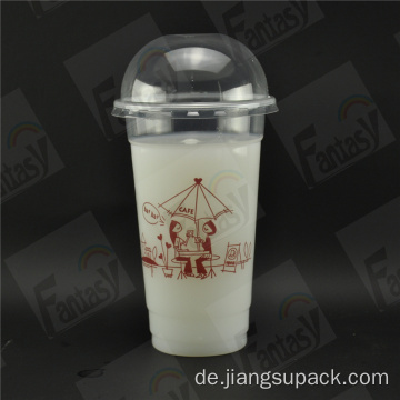 PP Blister Cup Transparent Milk Tea Getränkebasse